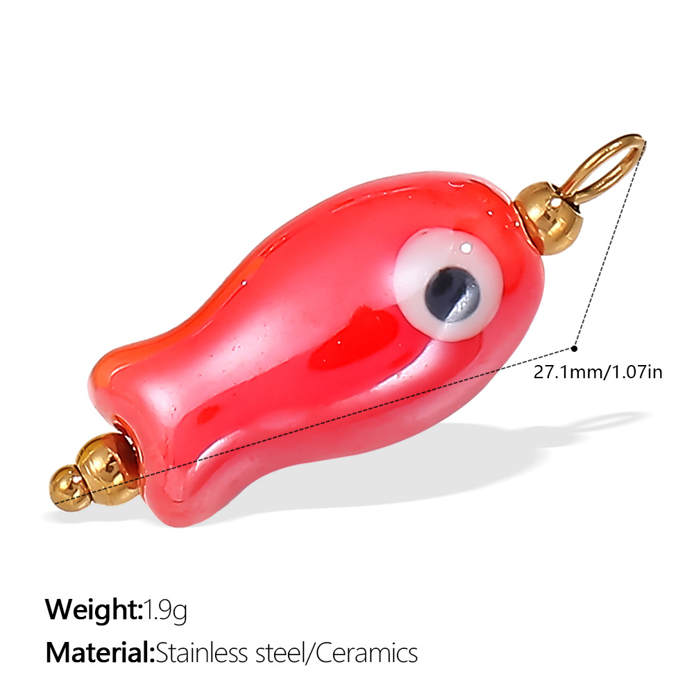 Pj357rdg red ceramic pendant