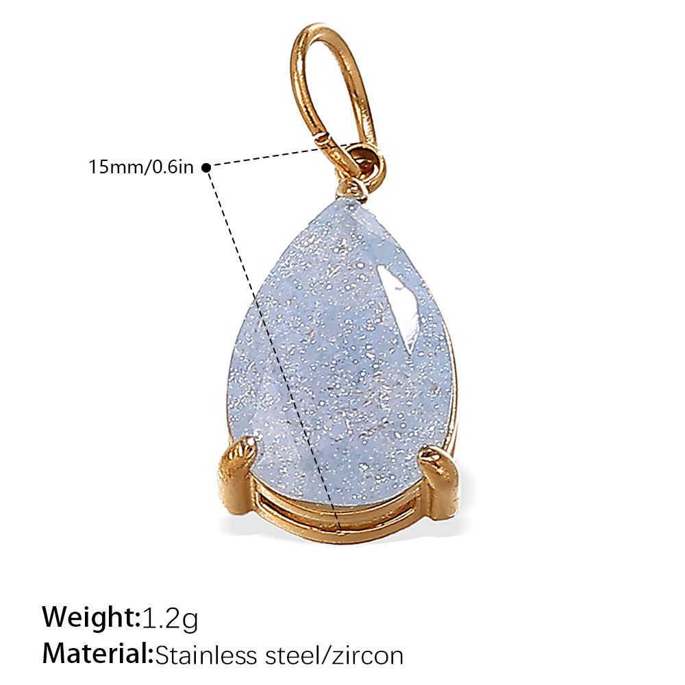Pj469lbg blue zirconium gold pendant