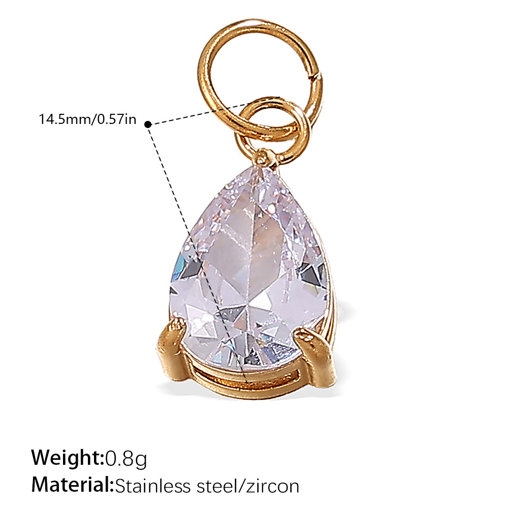 Pj469weg white zirconium gold pendant