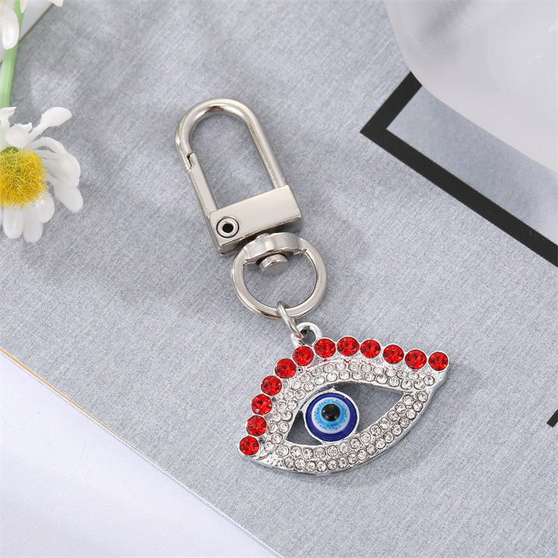 8 silver red eyelash eyes