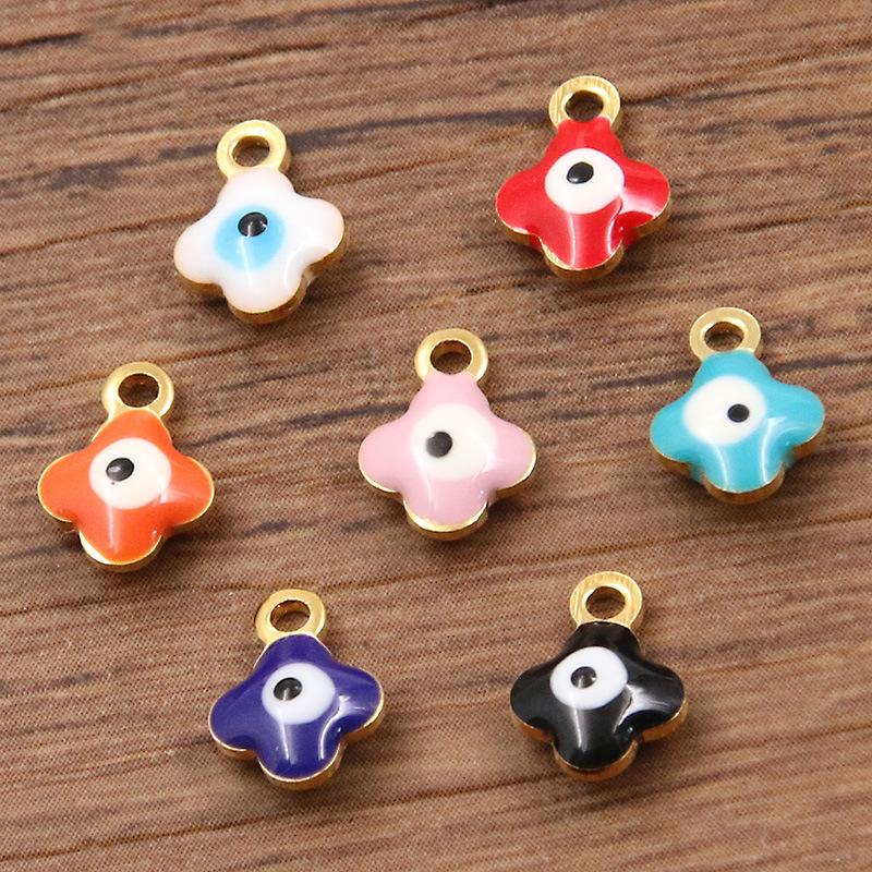1 flower randomly mixed colors 7x9mm 0.2g