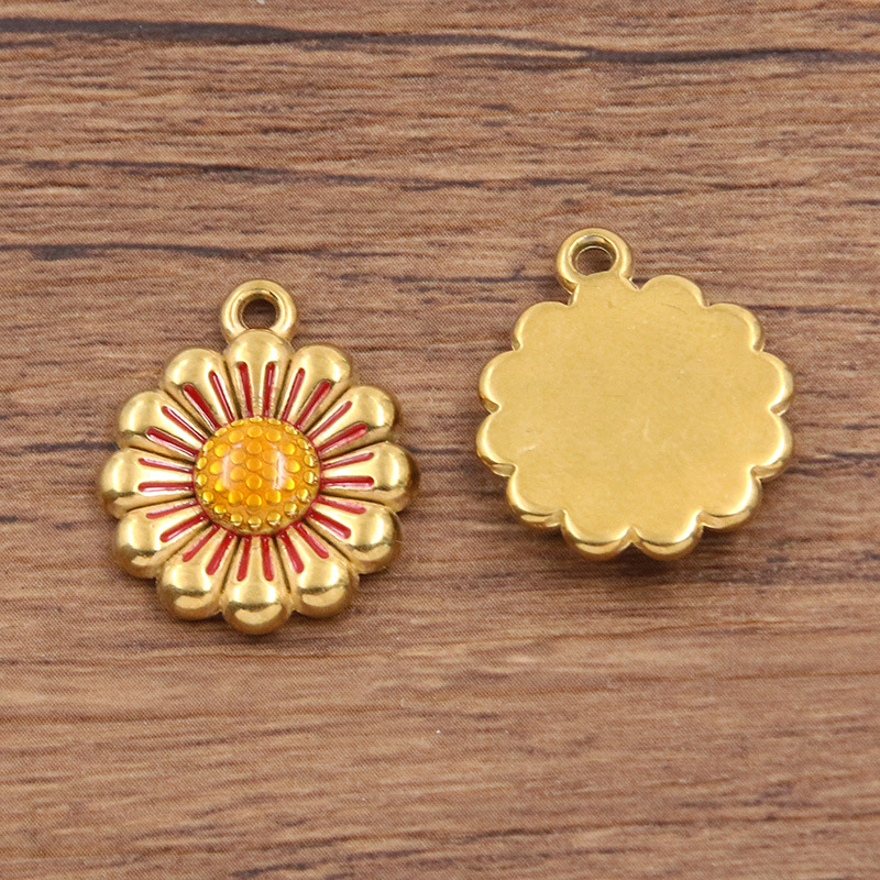 No. 1 red flower 17x20mm 3.8g