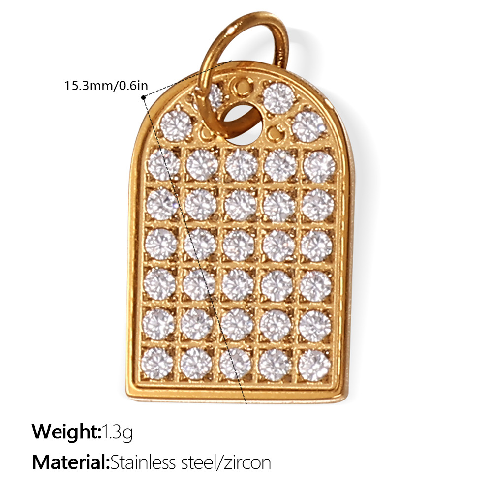 Pj515weg white zirconium gold pendant