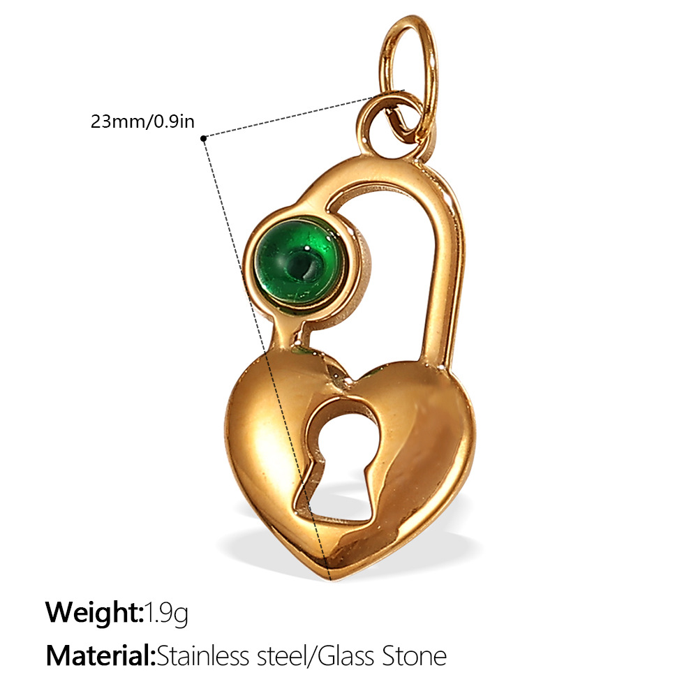 Pj528gng green diamond gold pendant