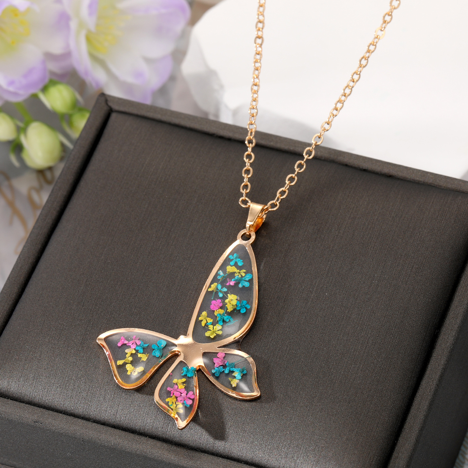 Color Butterfly Necklace