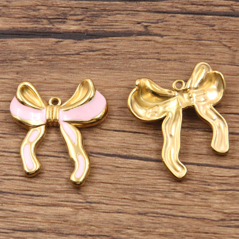 No. 1 pink bow 22x25mm 3.6g