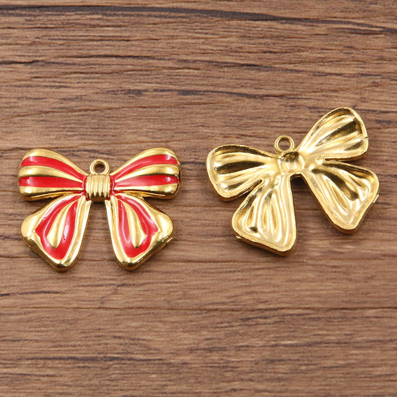 No. 2 red bow 20x25mm 3.4g
