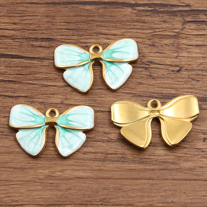 No. 3 green bow 16x25mm 3g