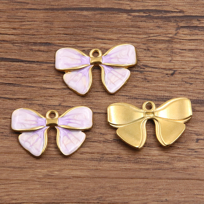 No. 3 purple bow 16x25mm 3g