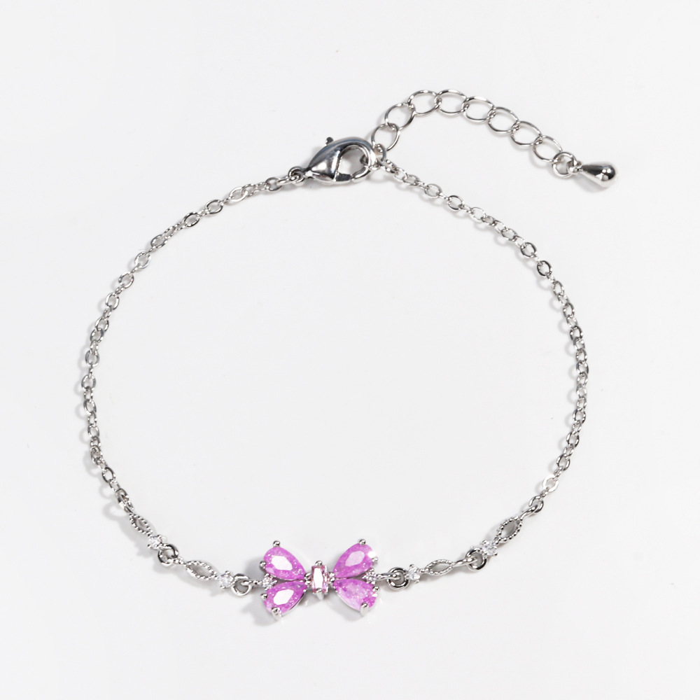 Purple Butterfly-White Gold