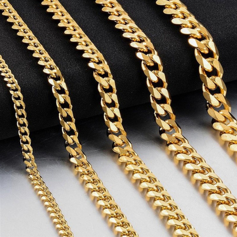 width 3.5mm titanium steel gold