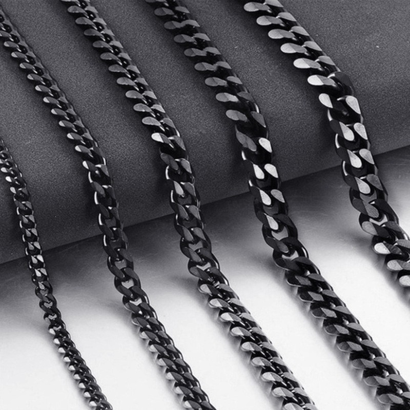 width 5mm titanium steel black
