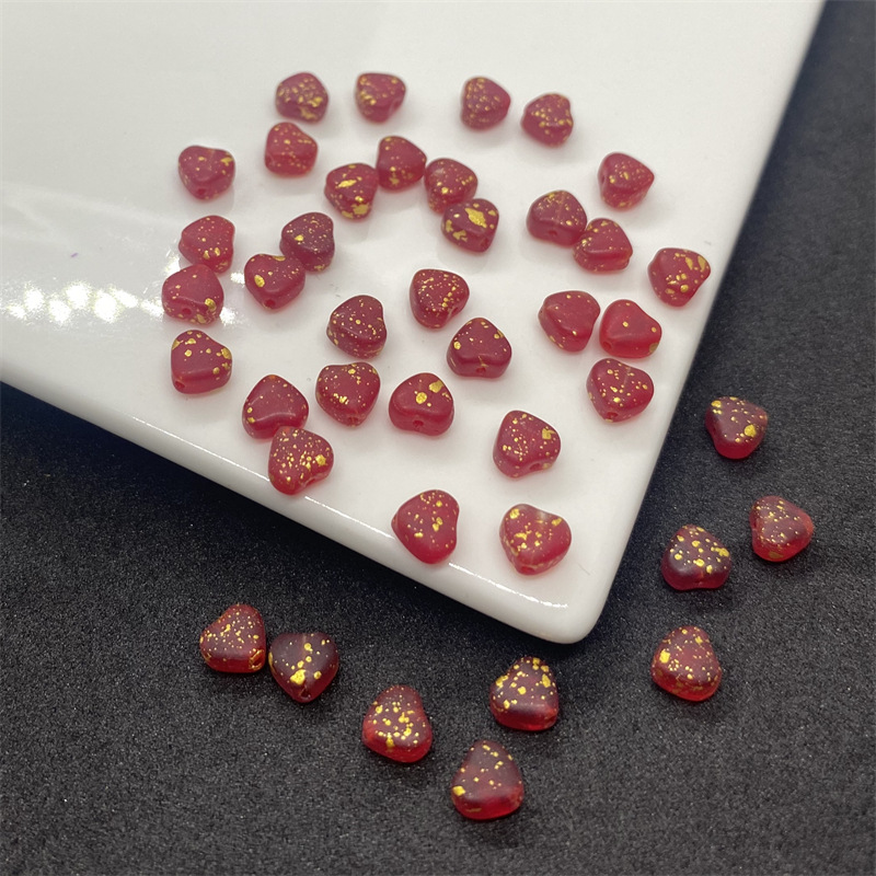 Etching red gold dots