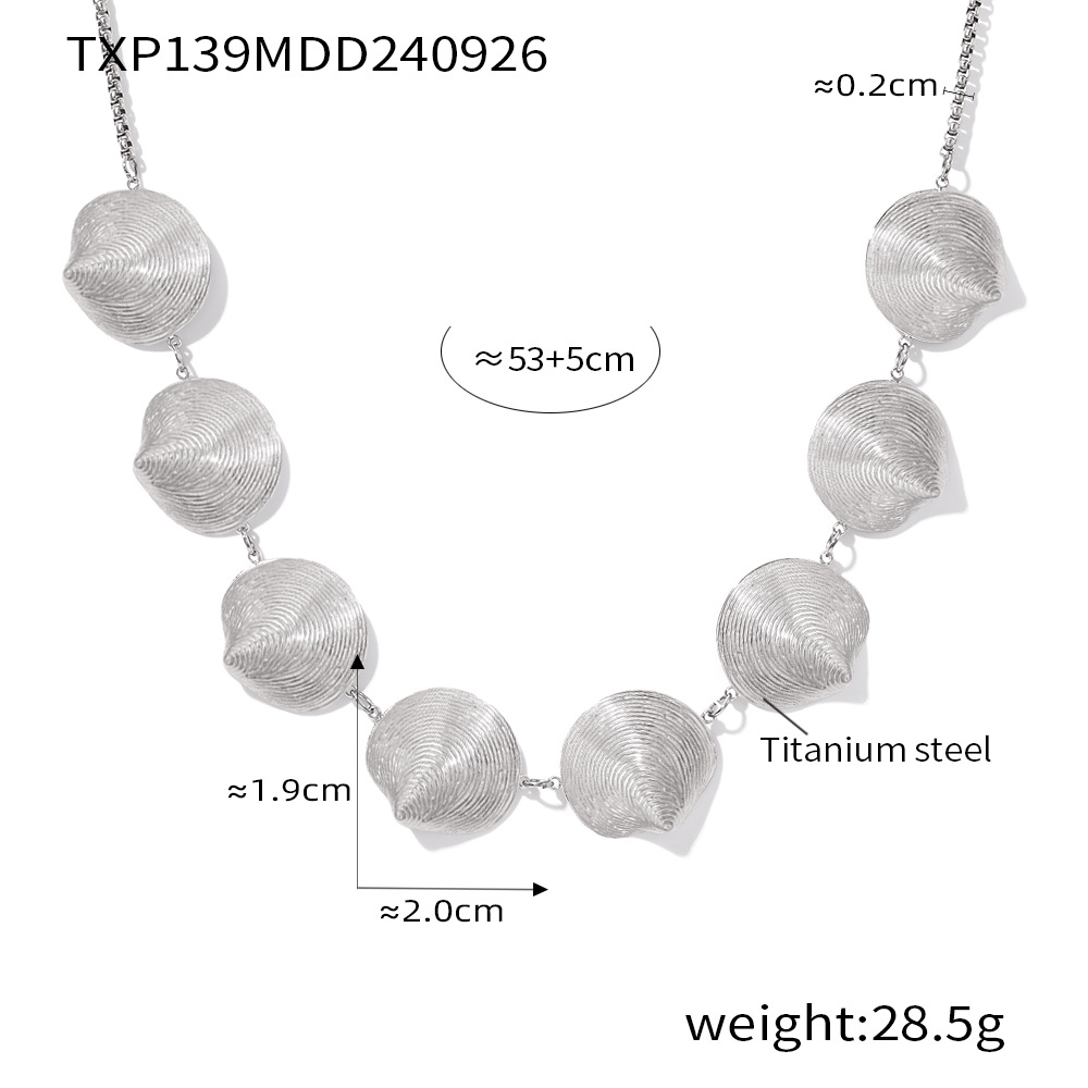 TXP139-steel color necklace