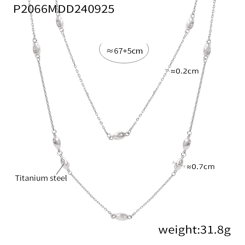 P2066-steel color necklace