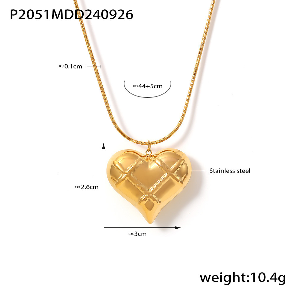 P2051-gold love necklace