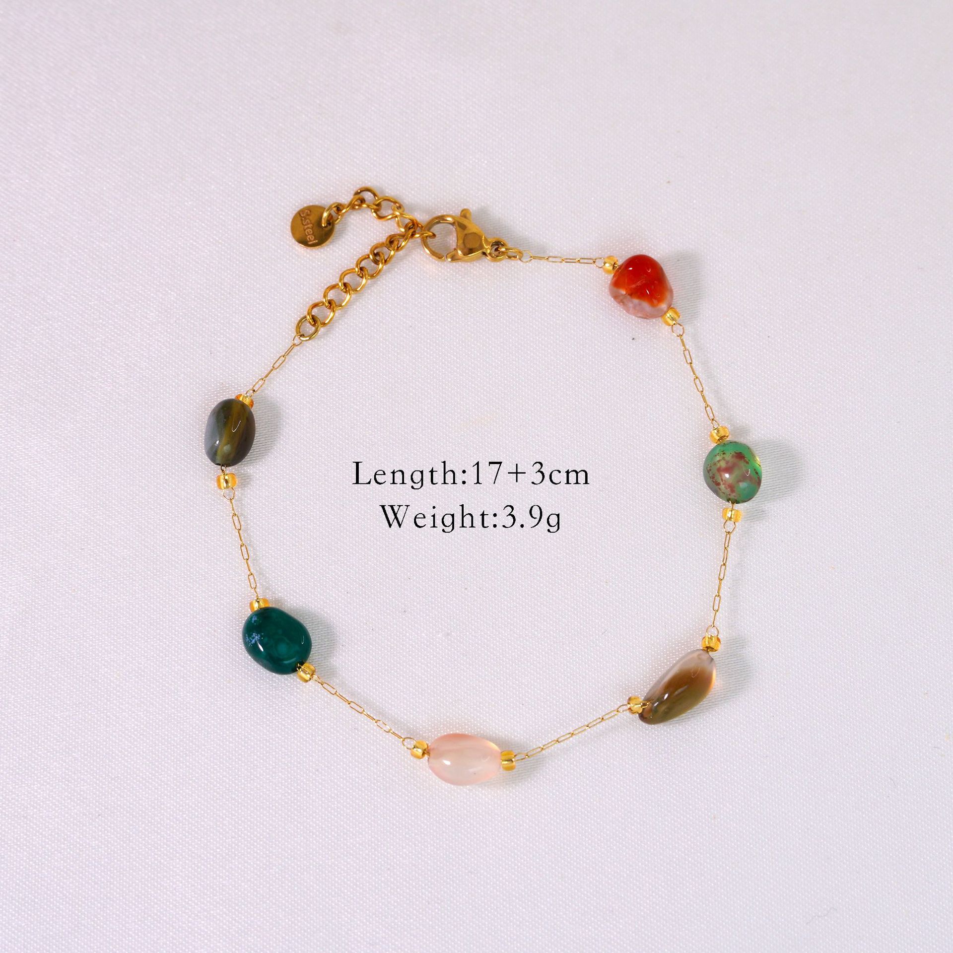 Colorful natural stone bracelet