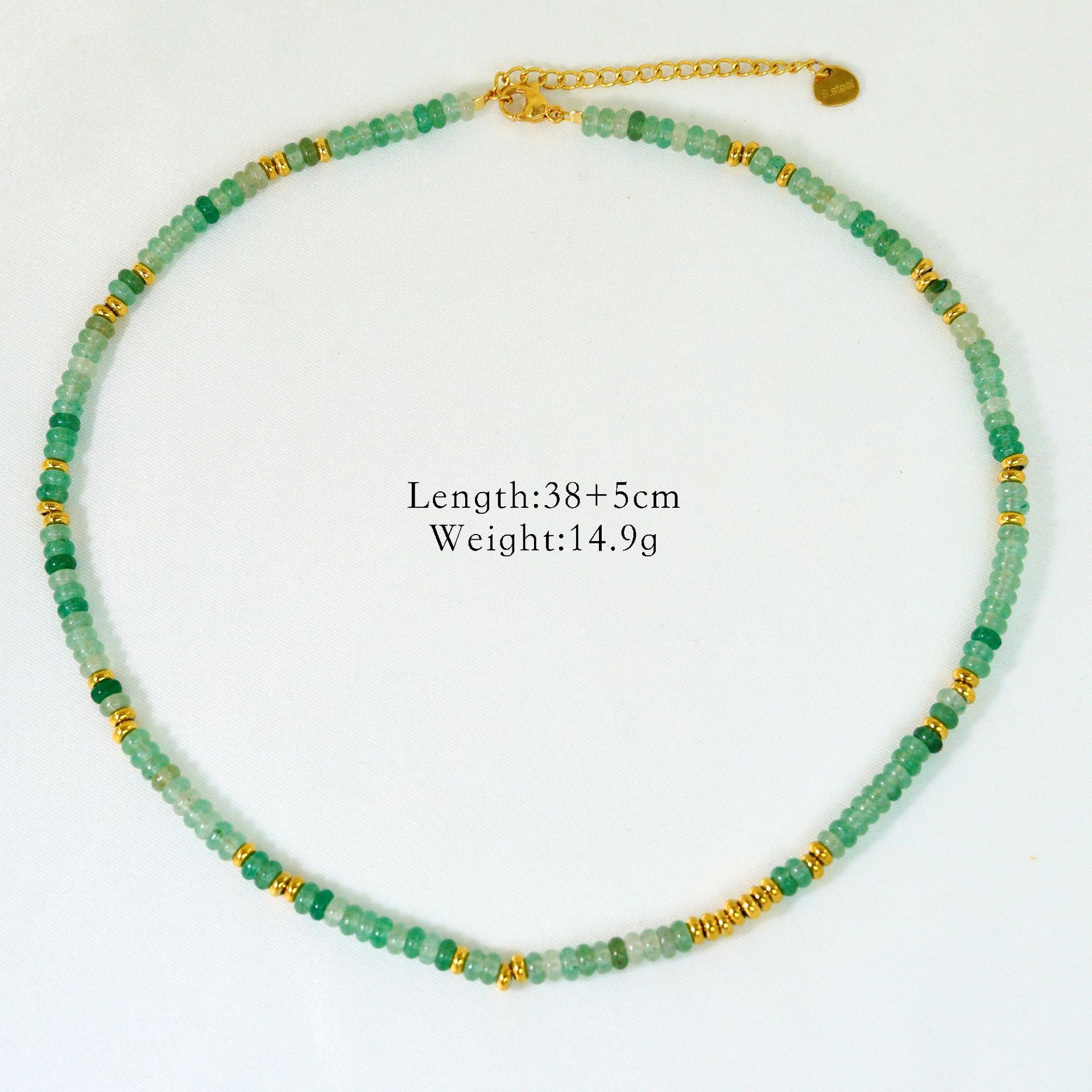 Green beads handmade beads