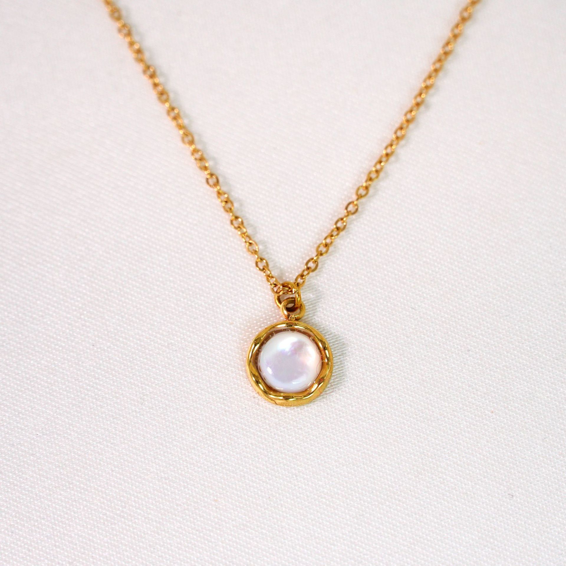 Beaded white shell