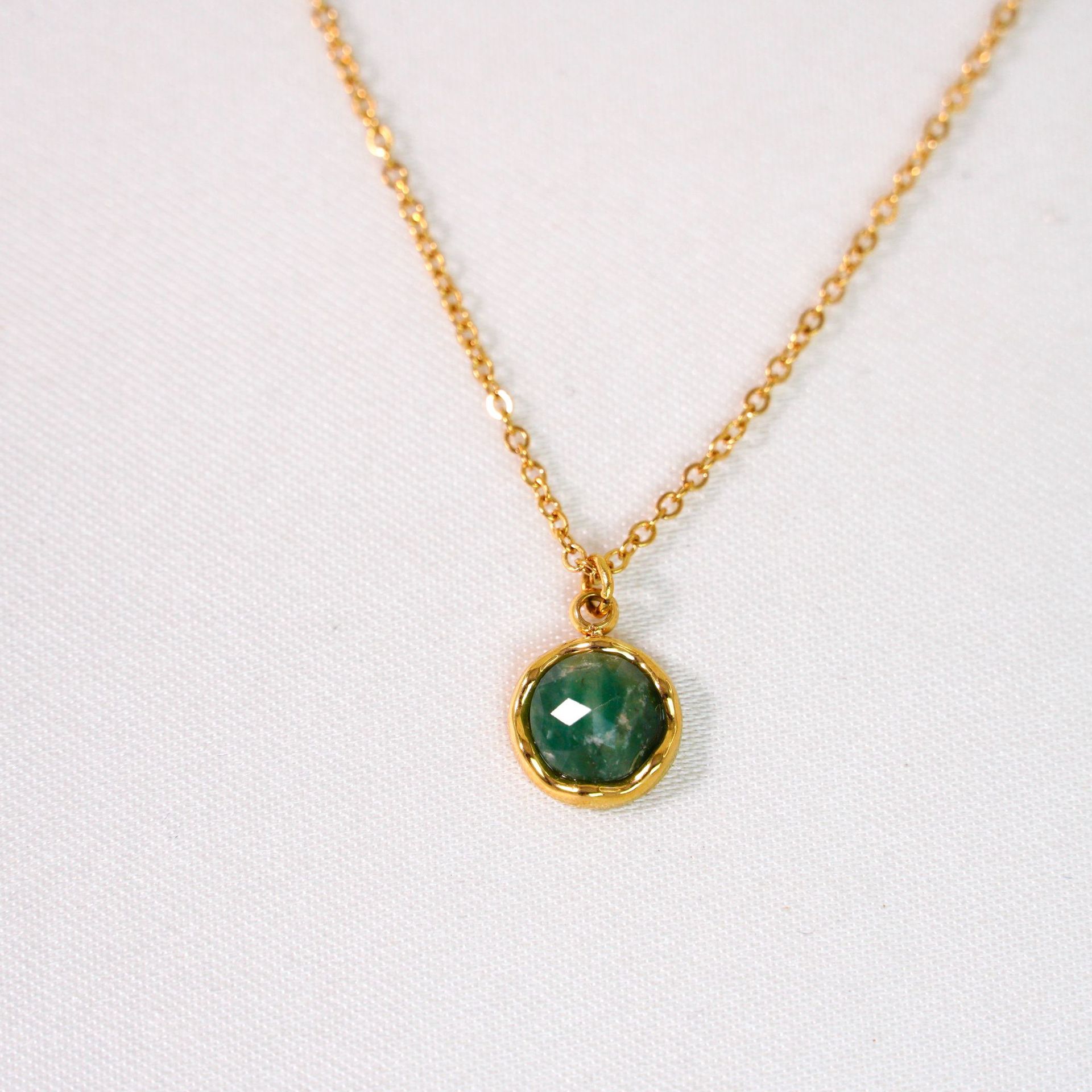 Faceted african jade