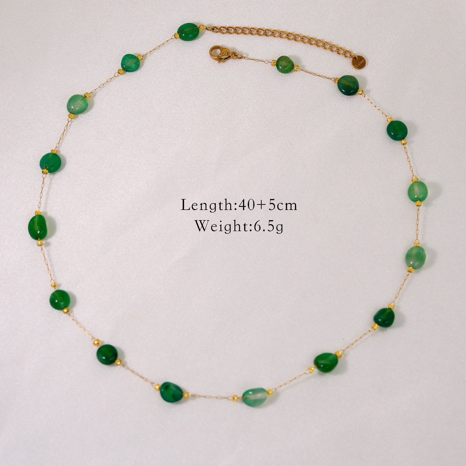 Green jade handmade chain