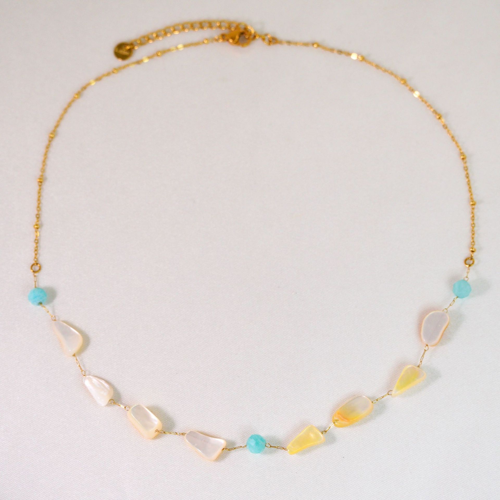 Yellow shell handmade chain