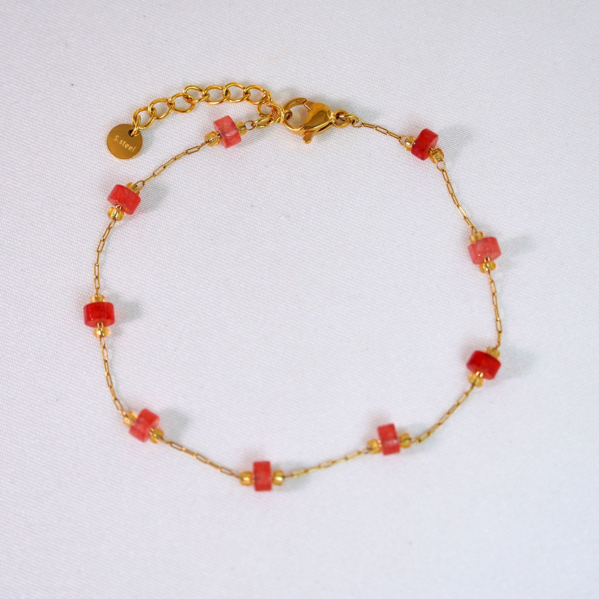 Strawberry crystal bracelet 6-8inch