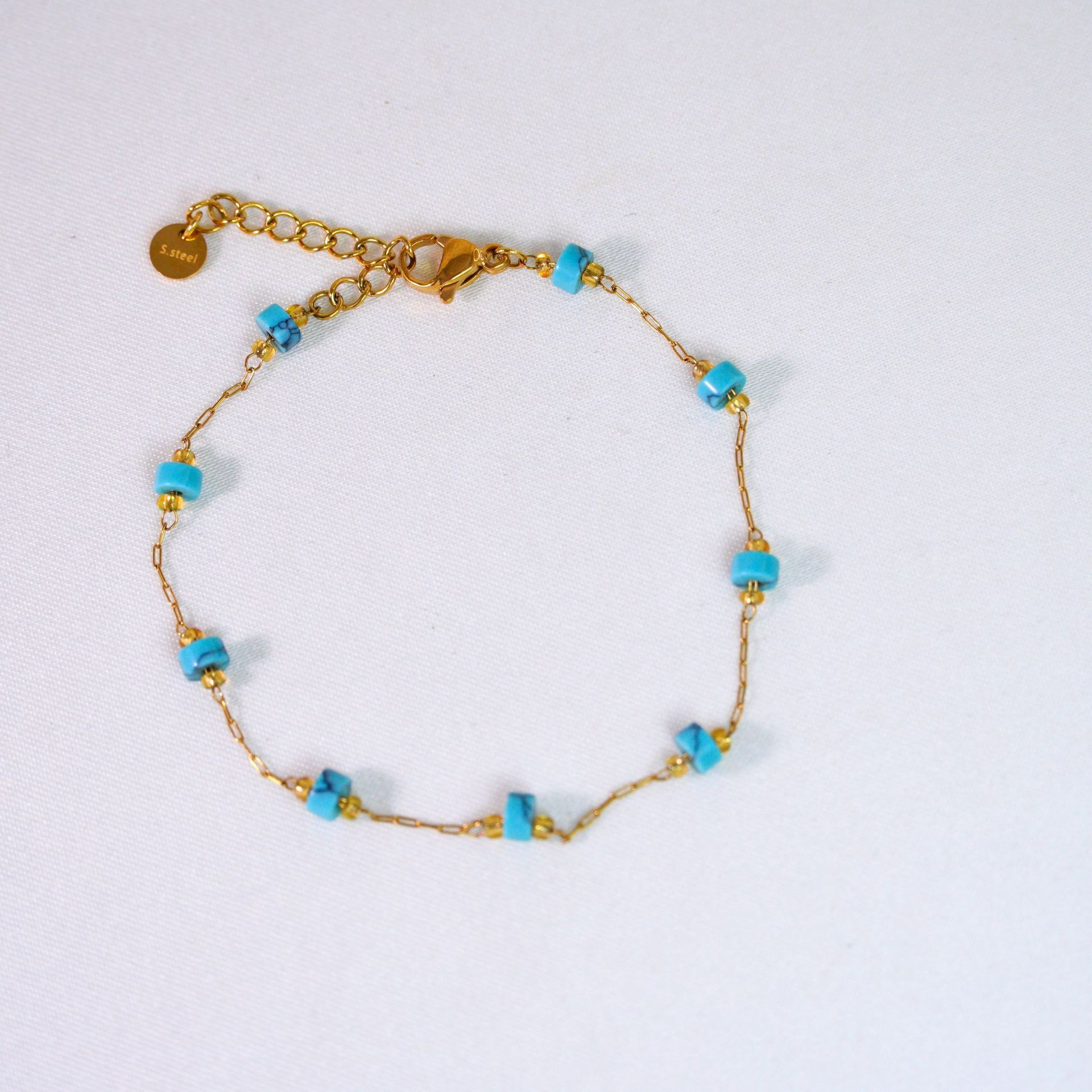 Turquoise blue bracelet 6-8inch