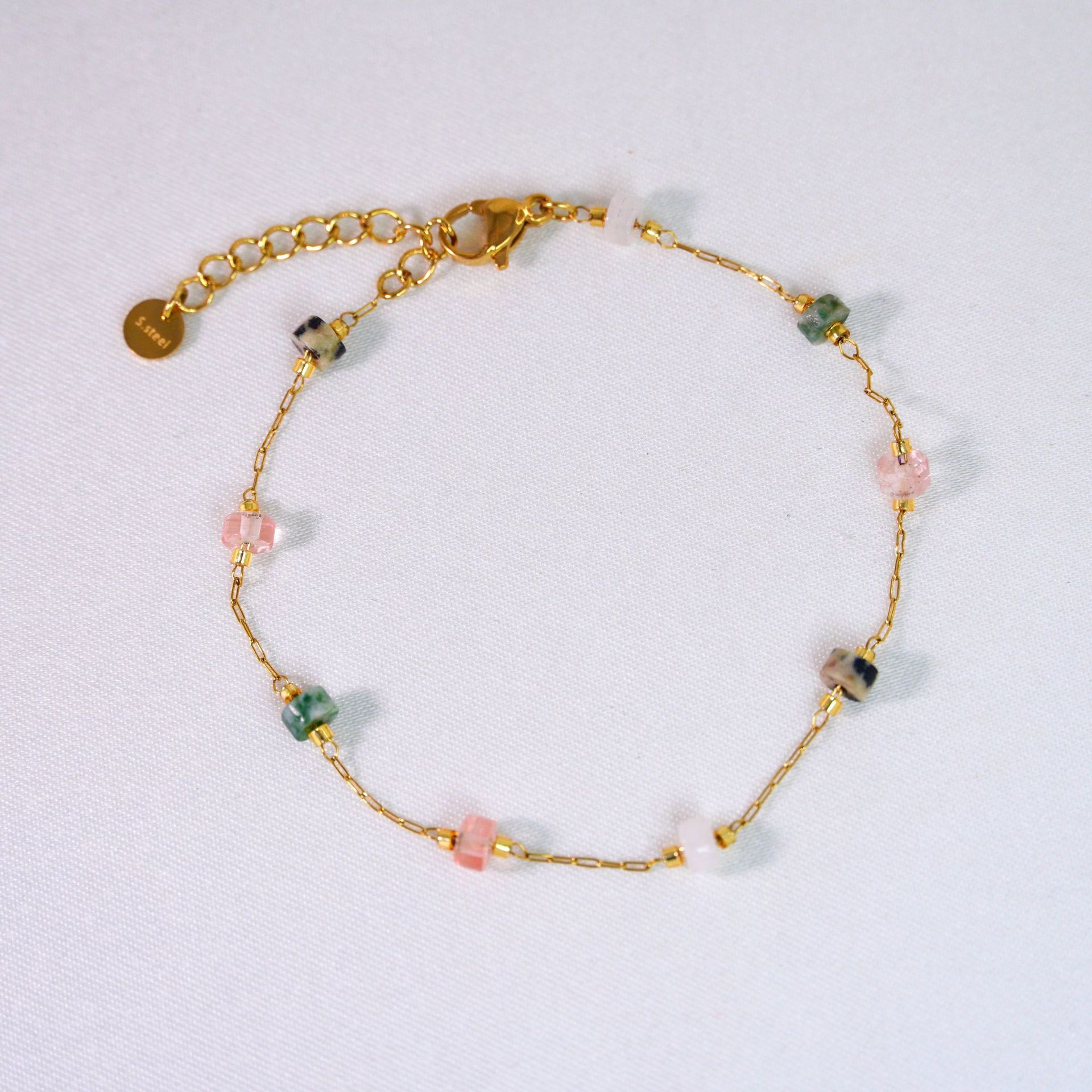 Mixed natural stone bracelet 6-8inch
