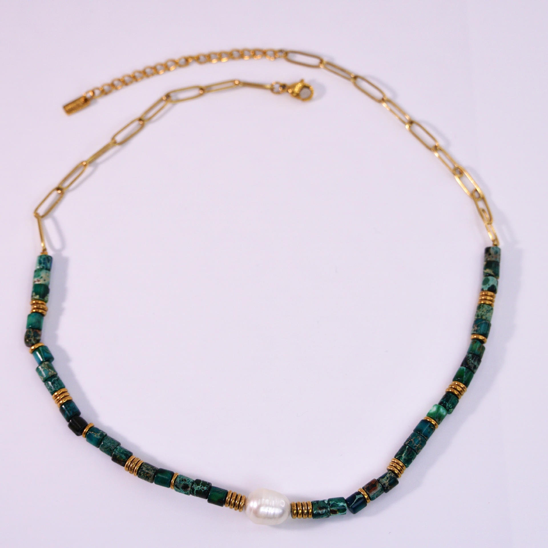 necklace 16-18inch/Malachite handmade chain 1