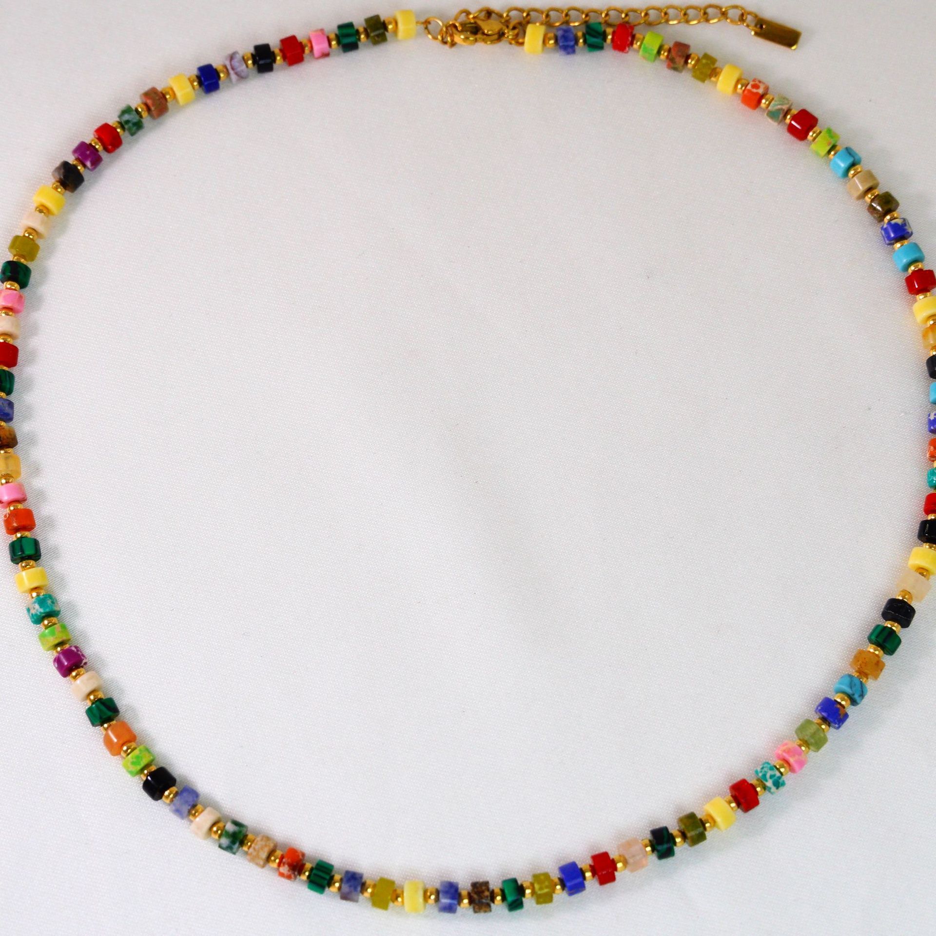 Dopamine natural stone necklace 16-18inch