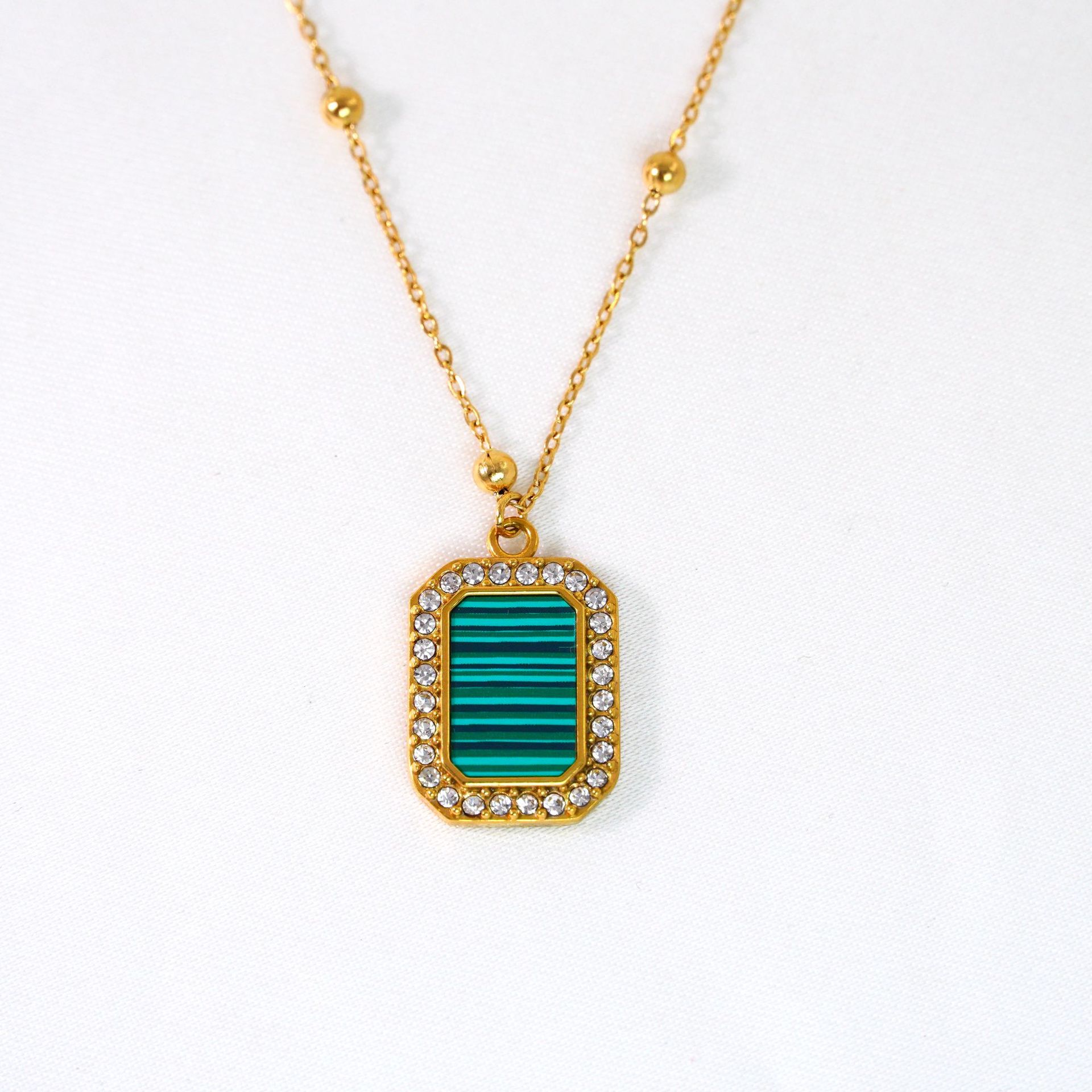 Malachite necklace 16-18inch