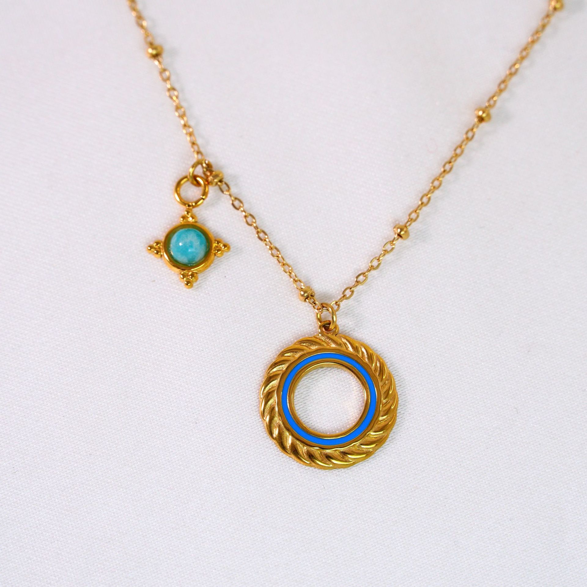 Sky blue necklace 16-18inch