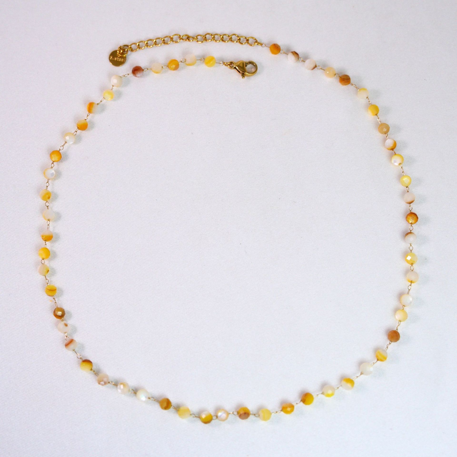 yellow shell handmade chain