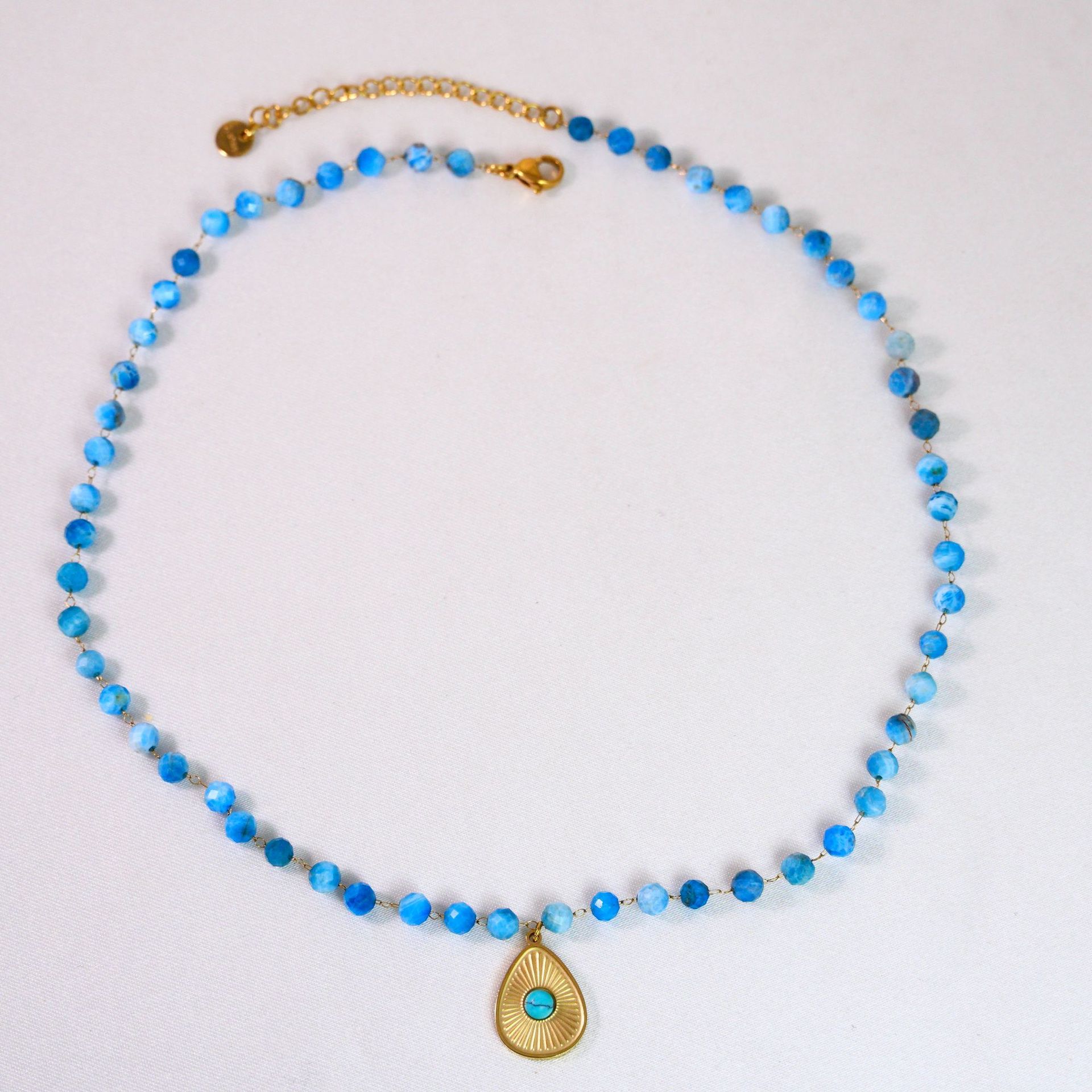 Blue apatite (with pendant)