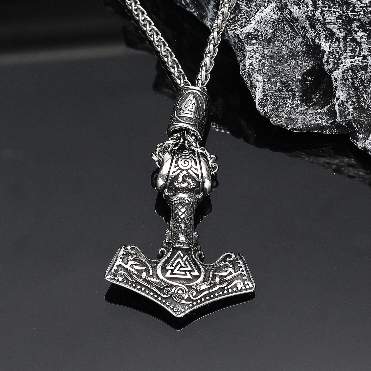 Steel color pendant without chain
