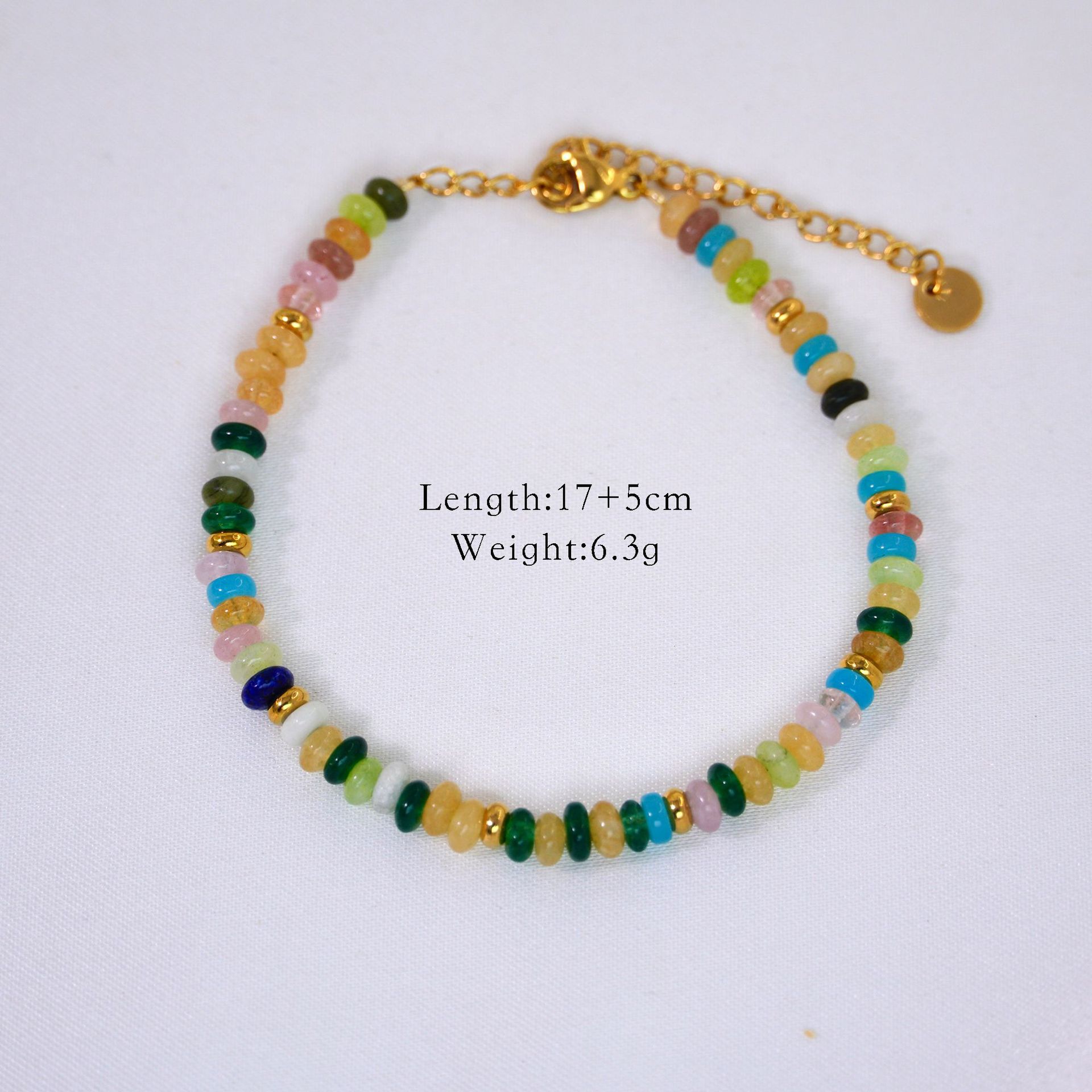 Color abacus bead bracelet