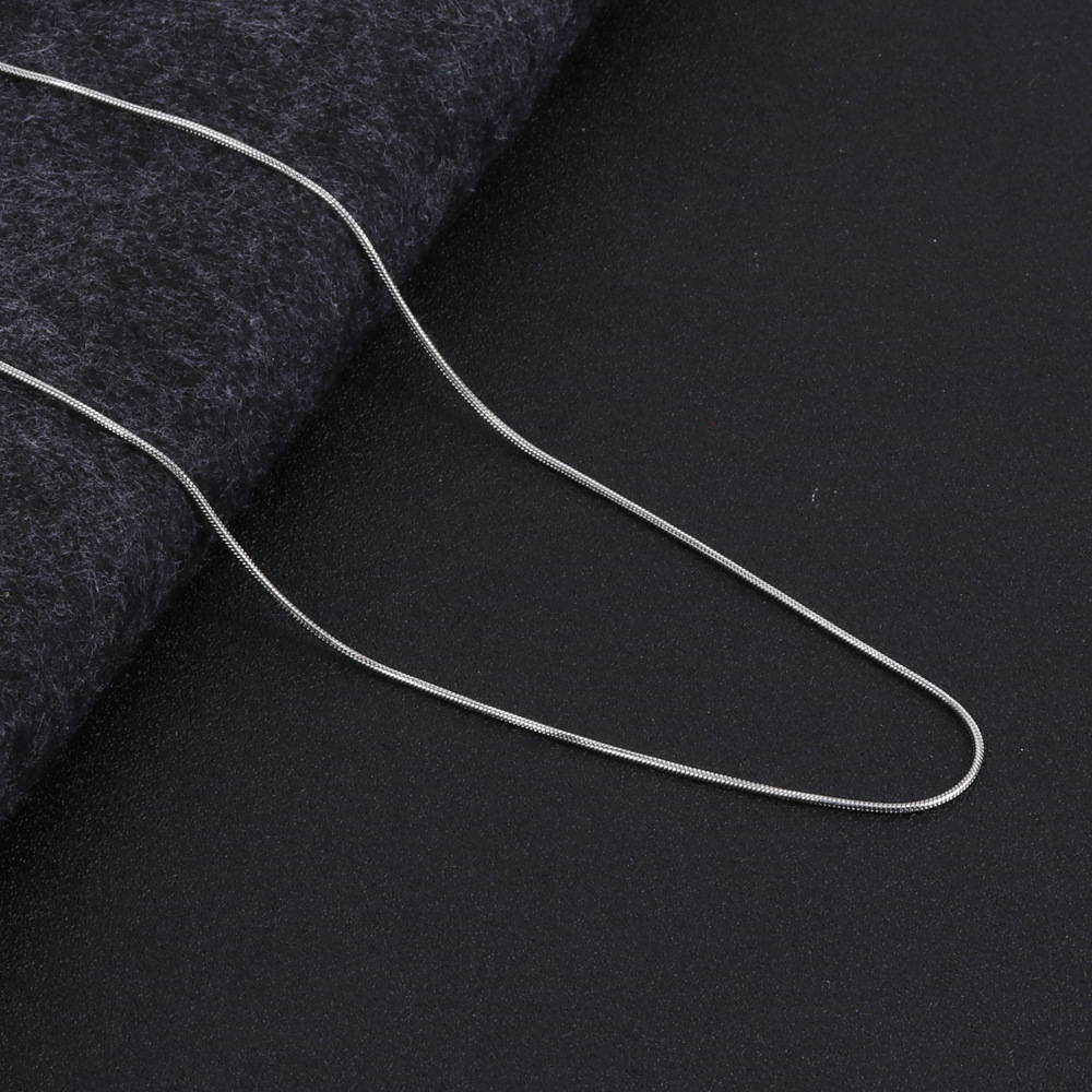 23C10122-round snake bone 45 5cm silver