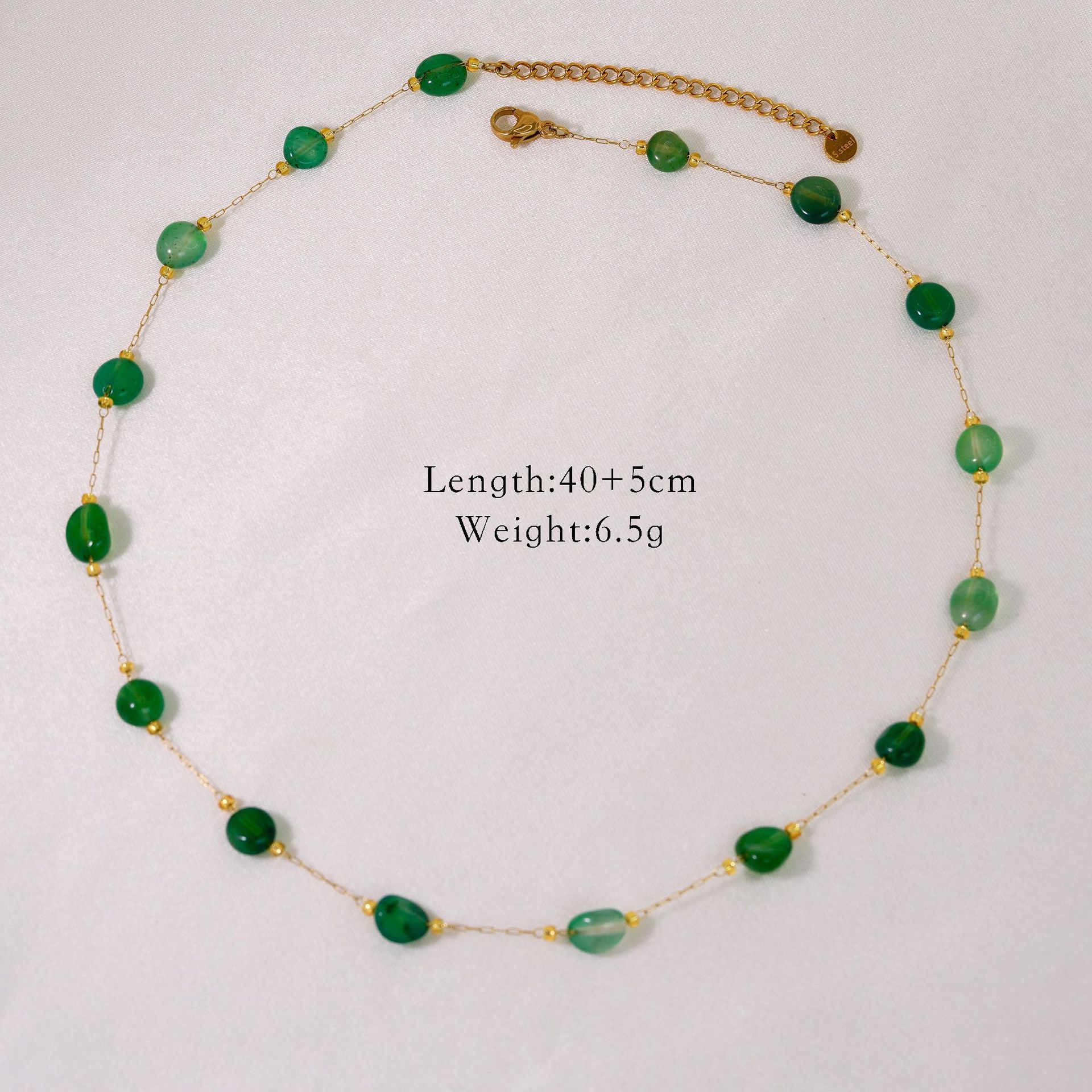 Green jade necklace