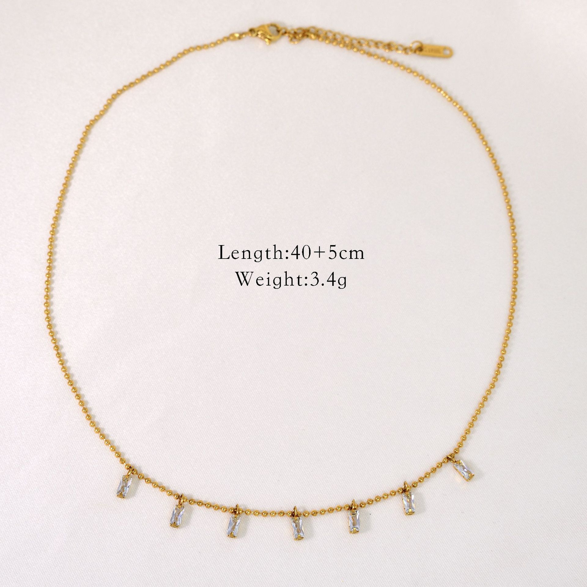 White zircon tassel
