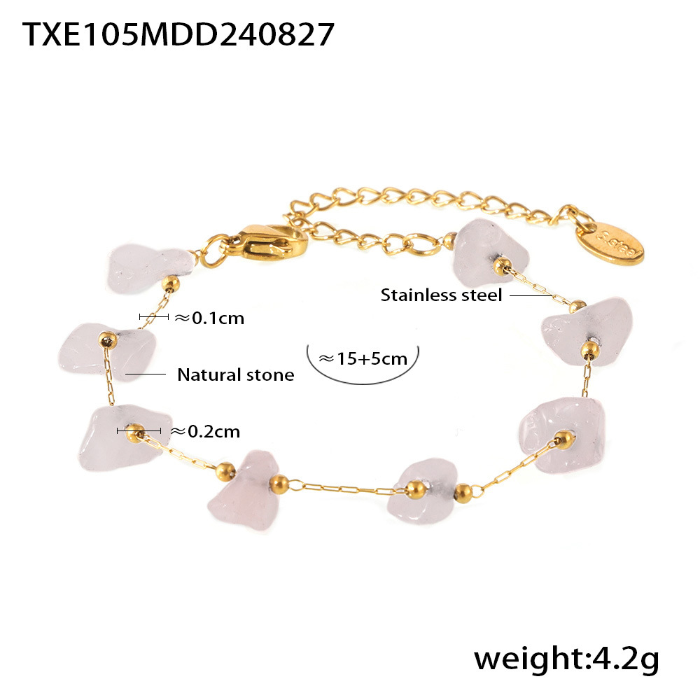 TXE105-gold bracelet (natural stone size color is slightly different, mind carefully shot)