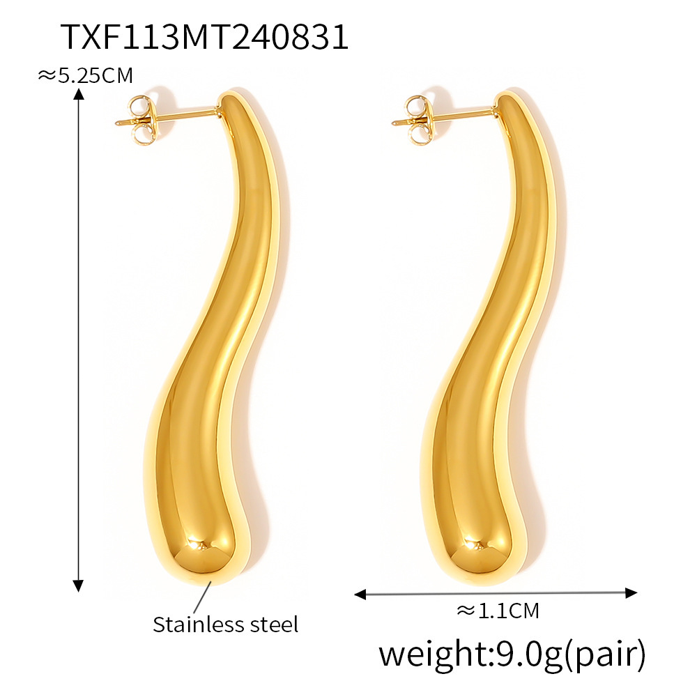 TXF113-Gold Earrings