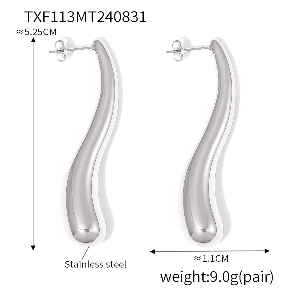 TXF113-Steel earrings