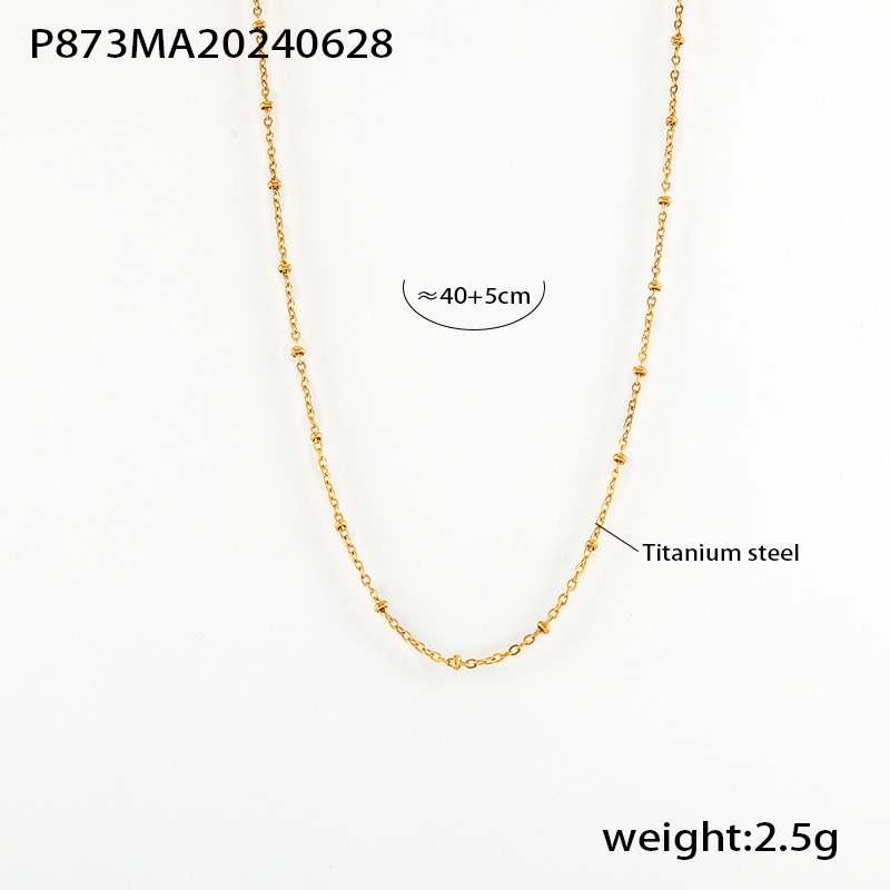 P873-thin golden cross clip bead chain