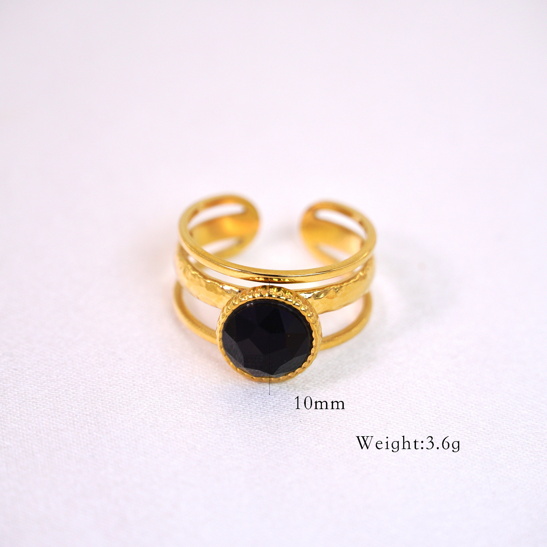 Black agate ring