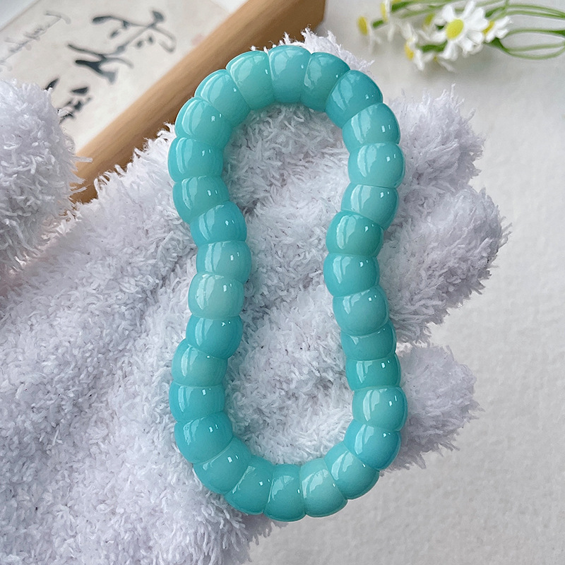 Clear Sky Blue Pig Intestine Bracelet 11mm