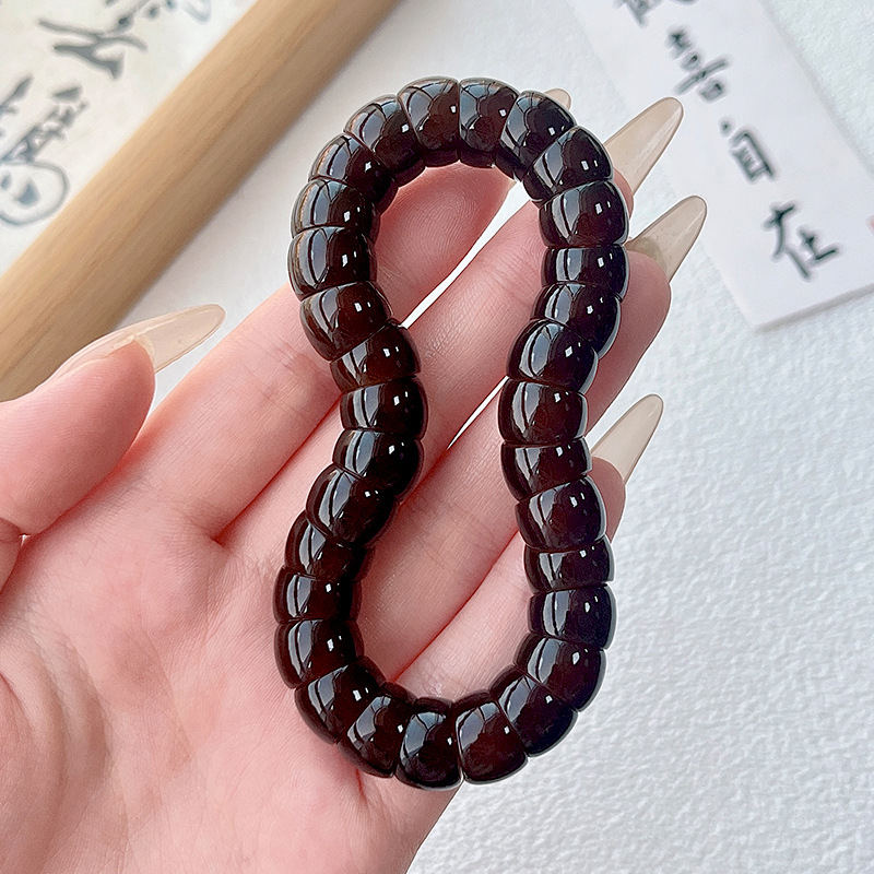Black Coffee Pig Intestine Bracelet 11mm