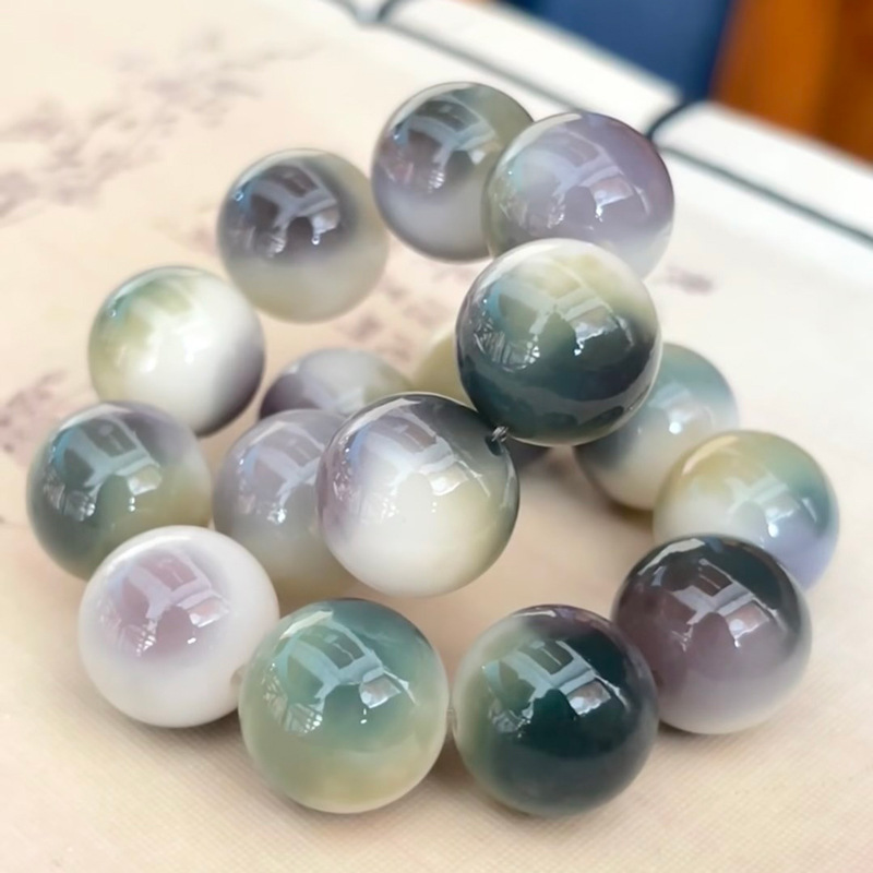 Mermaid tears round beads single circle