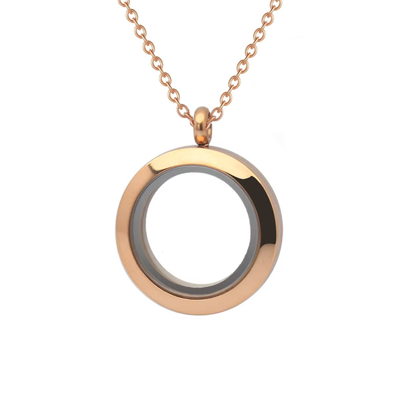 Rose gold circle with a diameter of 20mm