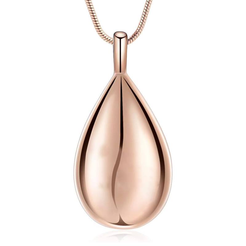 Rose gold water drop pendant